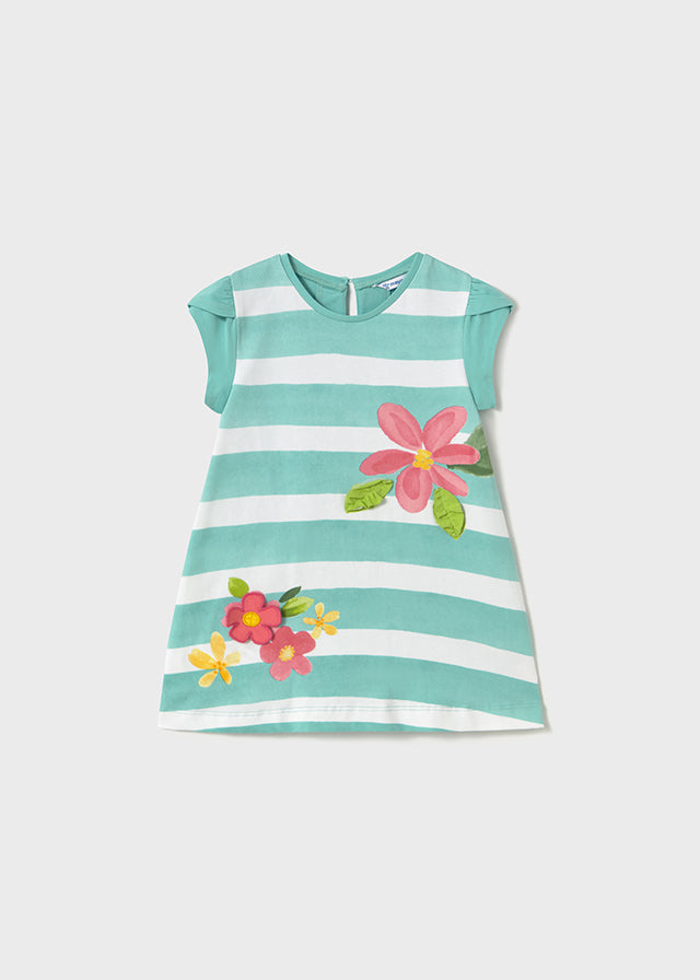 Vestito a righe con fiori - majoral