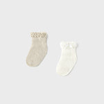2 paia calze eleganti champagne estive - majoral