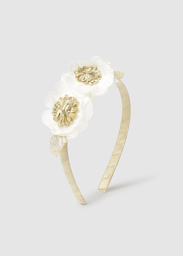 Cerchietto per capelli con fiori Mayoral