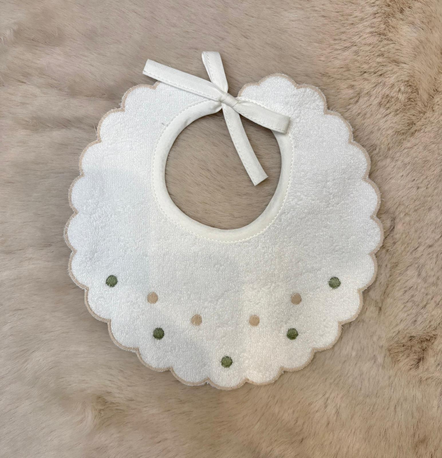 Bavetta con ricamo Verde  - Marlù