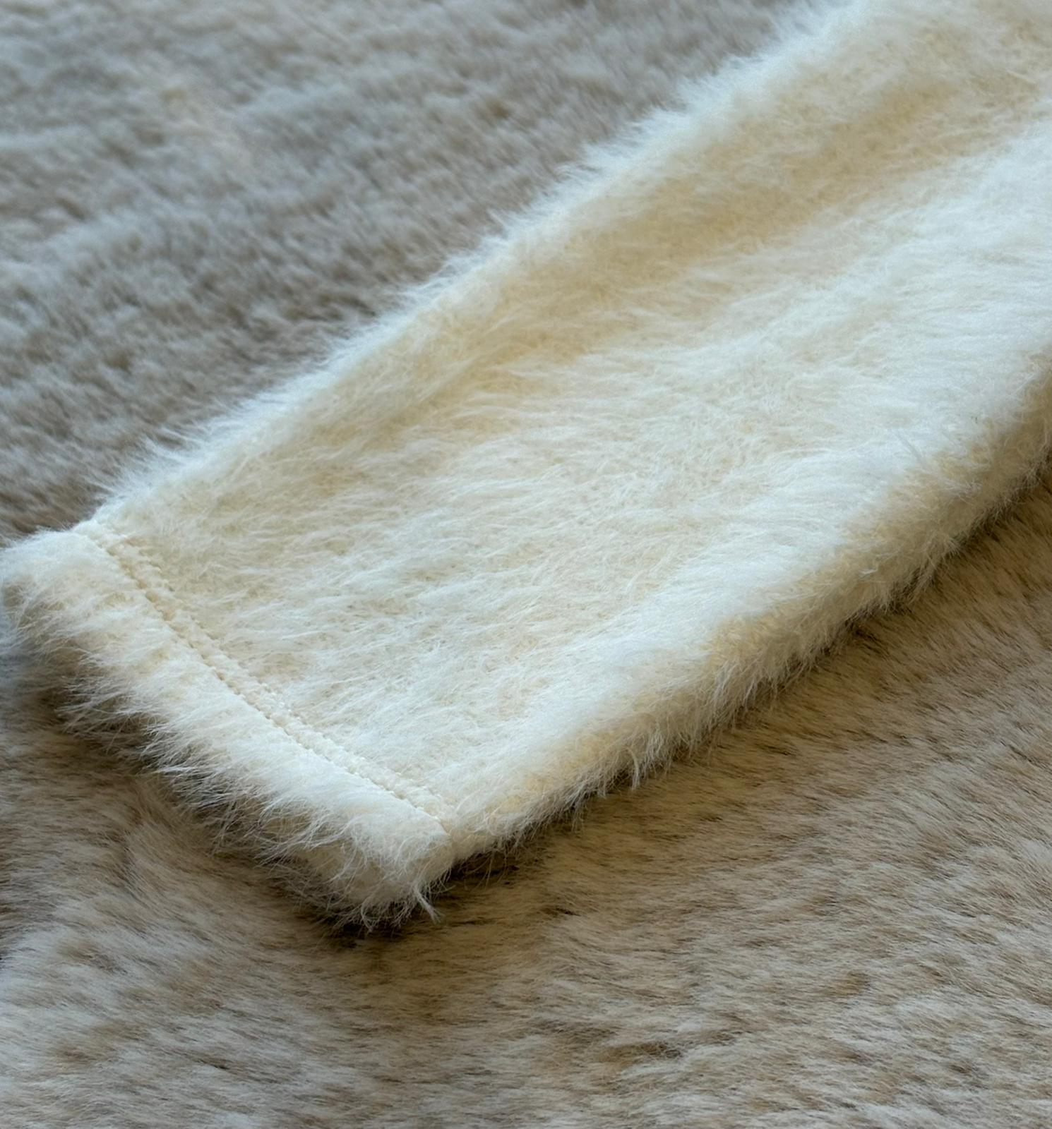 Coprispalle effetto pelliccia bianco - Ninnaoh