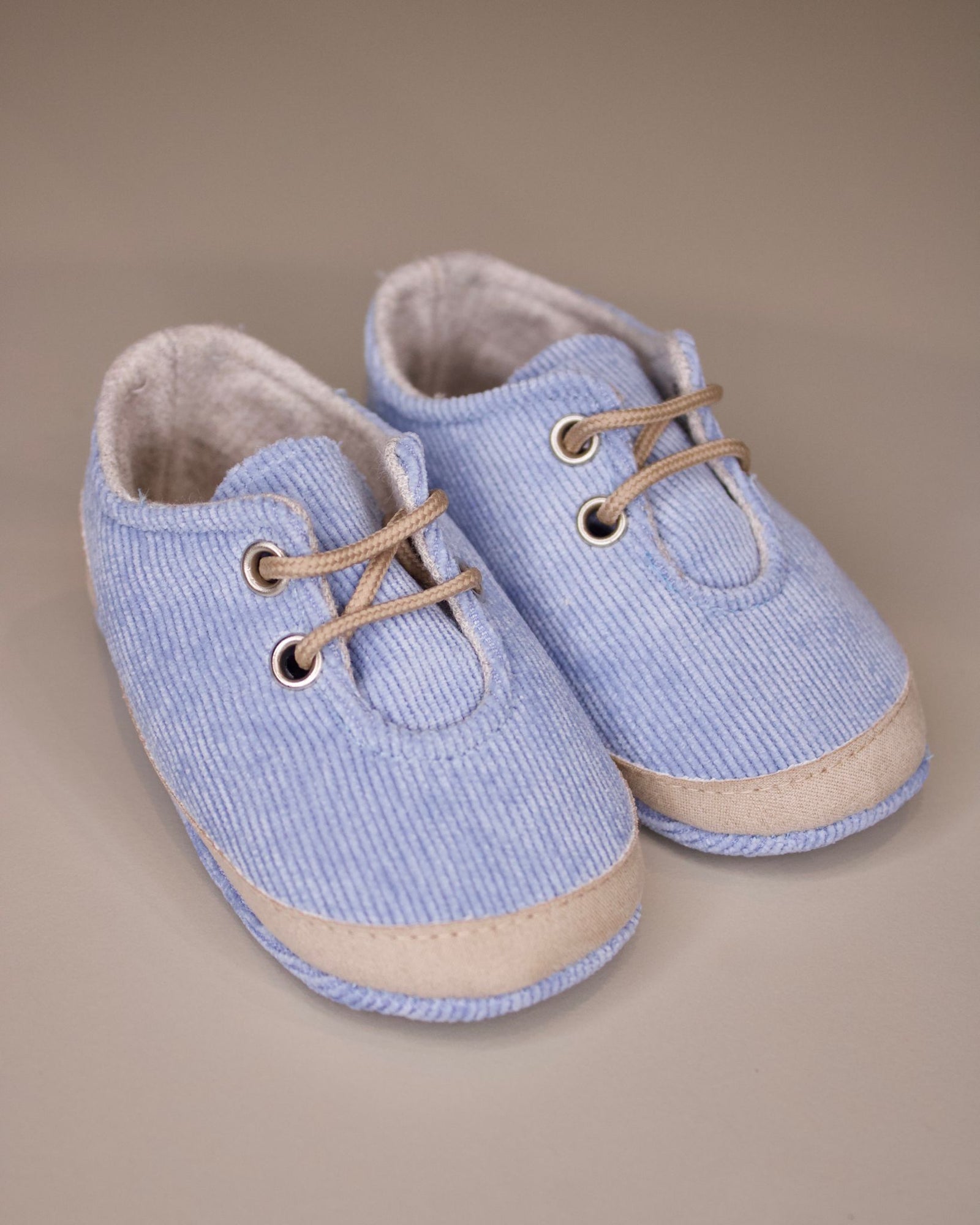 Scarpette Azzurre e Beige con lacci - Marlù