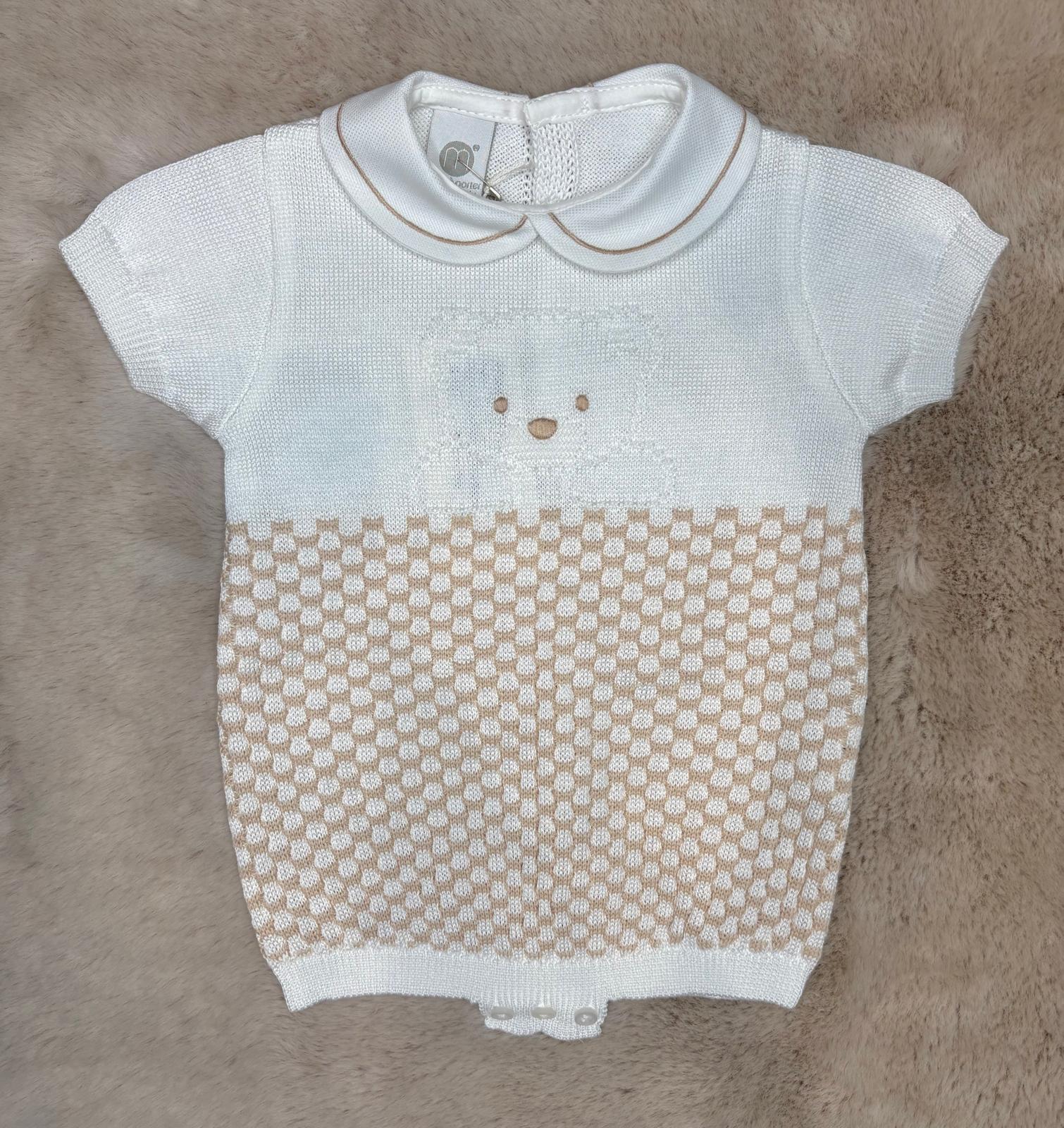 Pagliaccetto corto in filo beige - Marlù