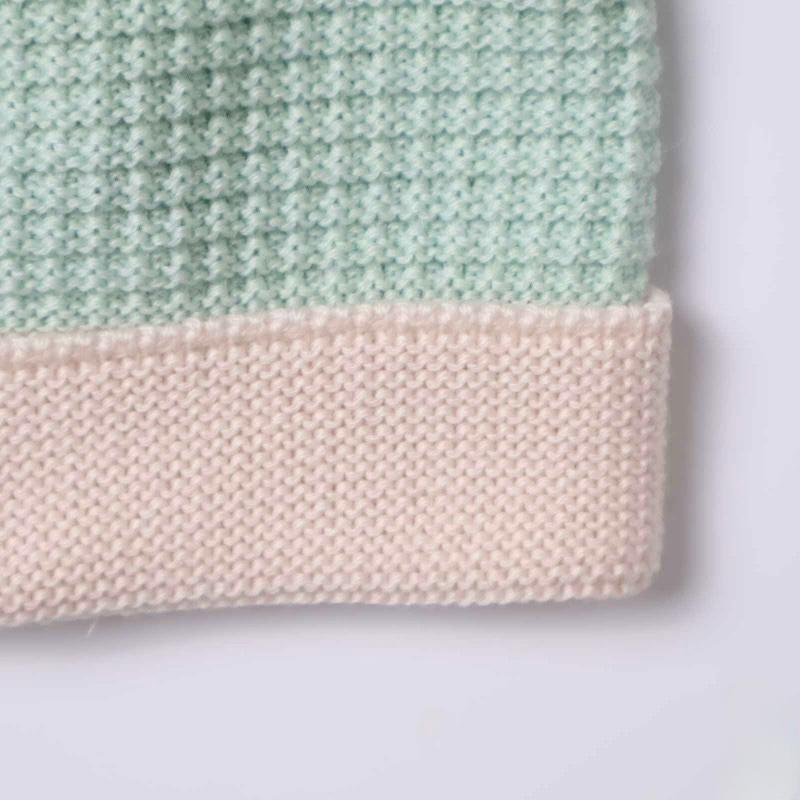 Set Nascita in Lana Mongolfiera Verde Lichene - Marlù