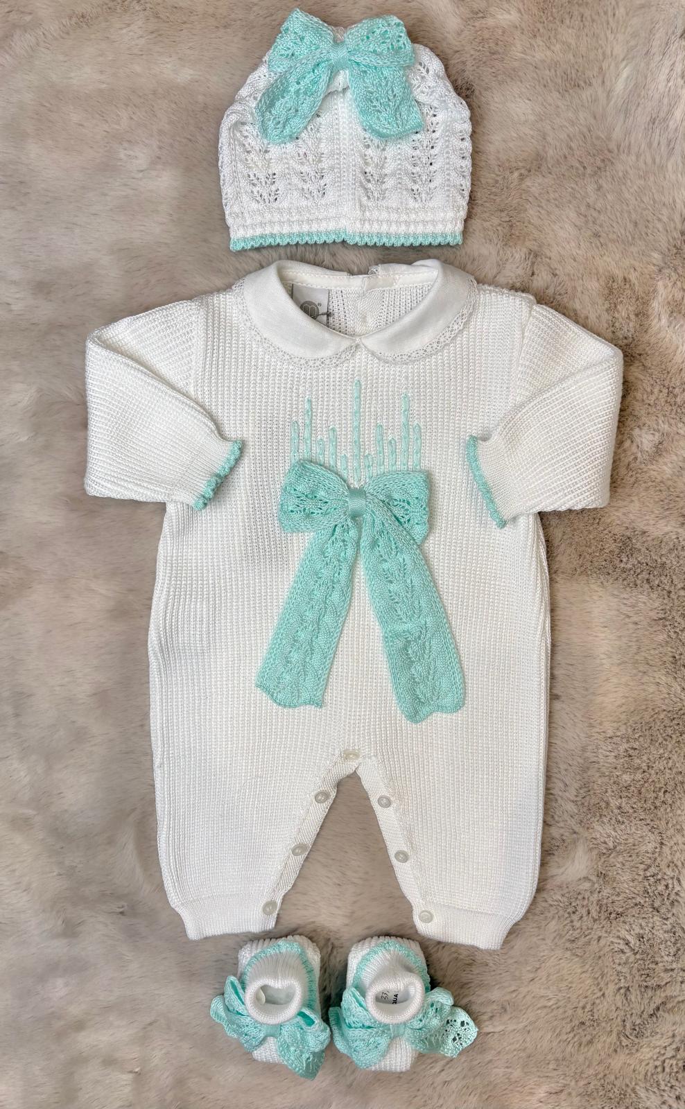 Set 3Pz Fiocco Verde Tiffany - Marlù