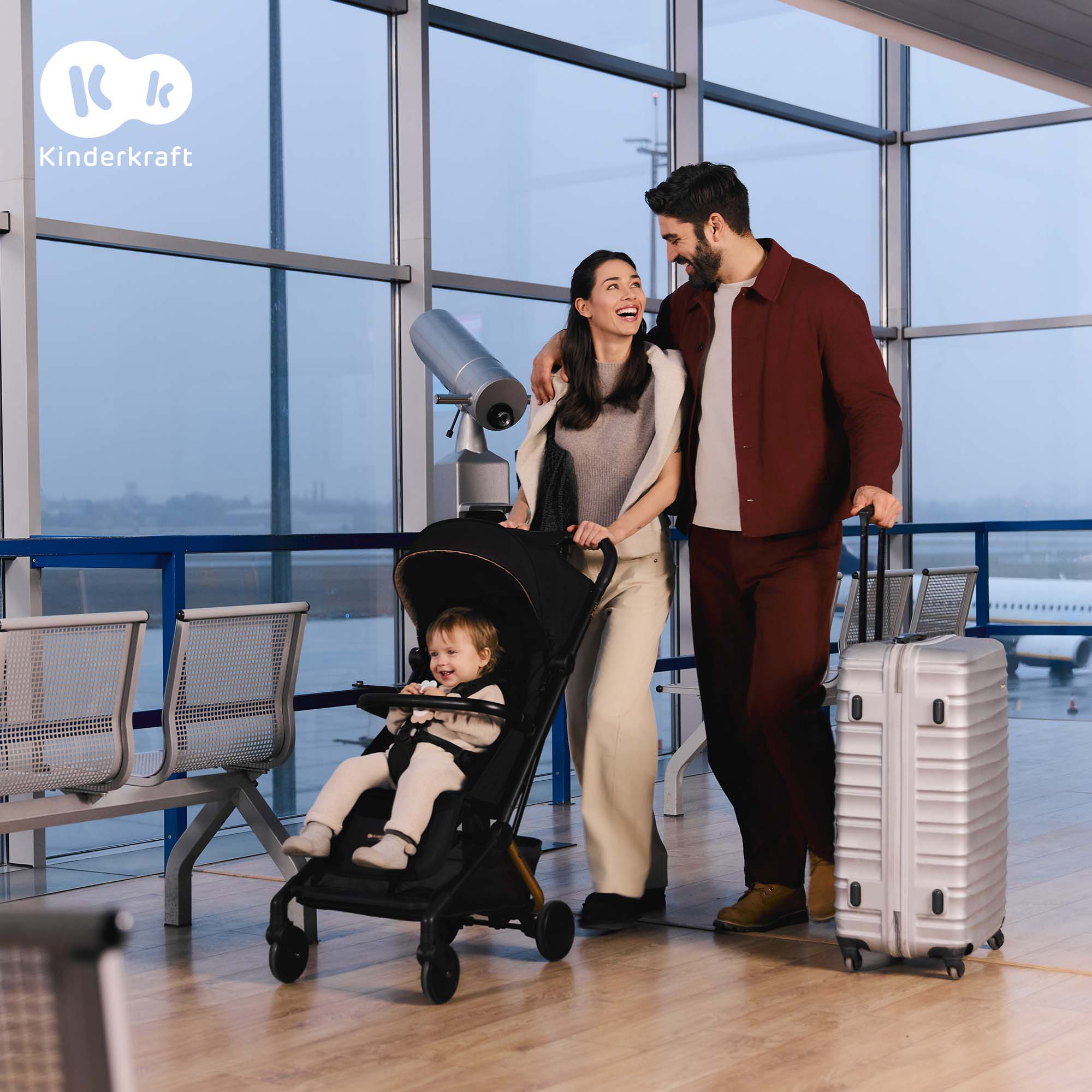 Passeggino per aereo PILOT 2 Grigio - Kinderkraft