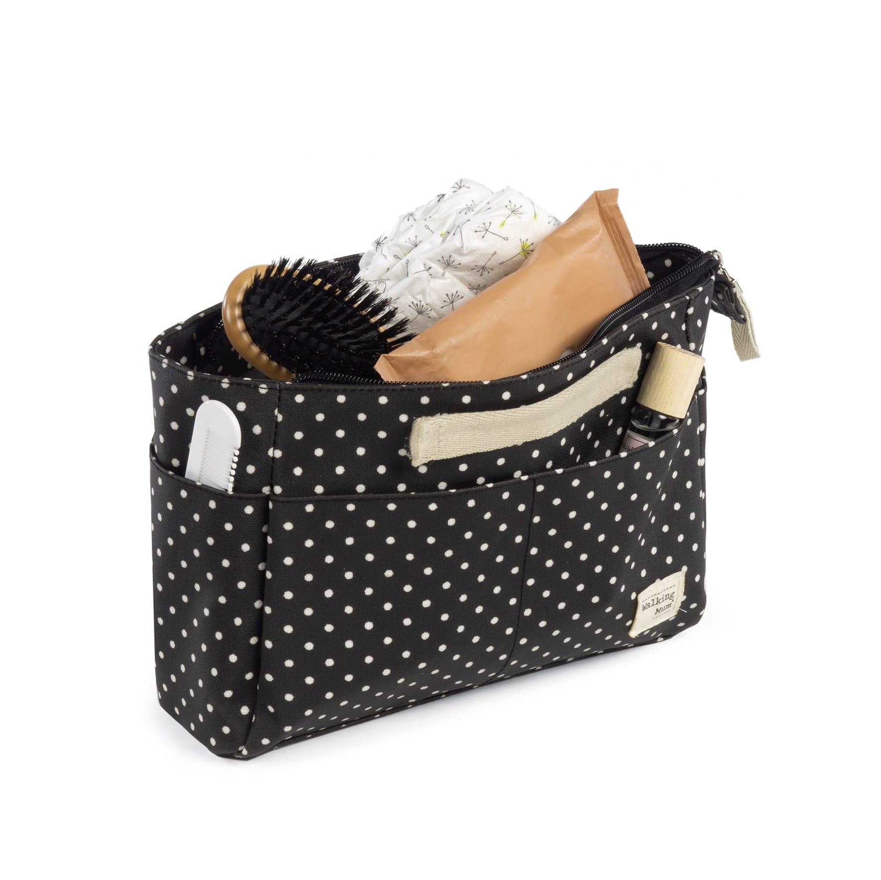 Beauty case nascita modello EMILY nero a pois - walking mum