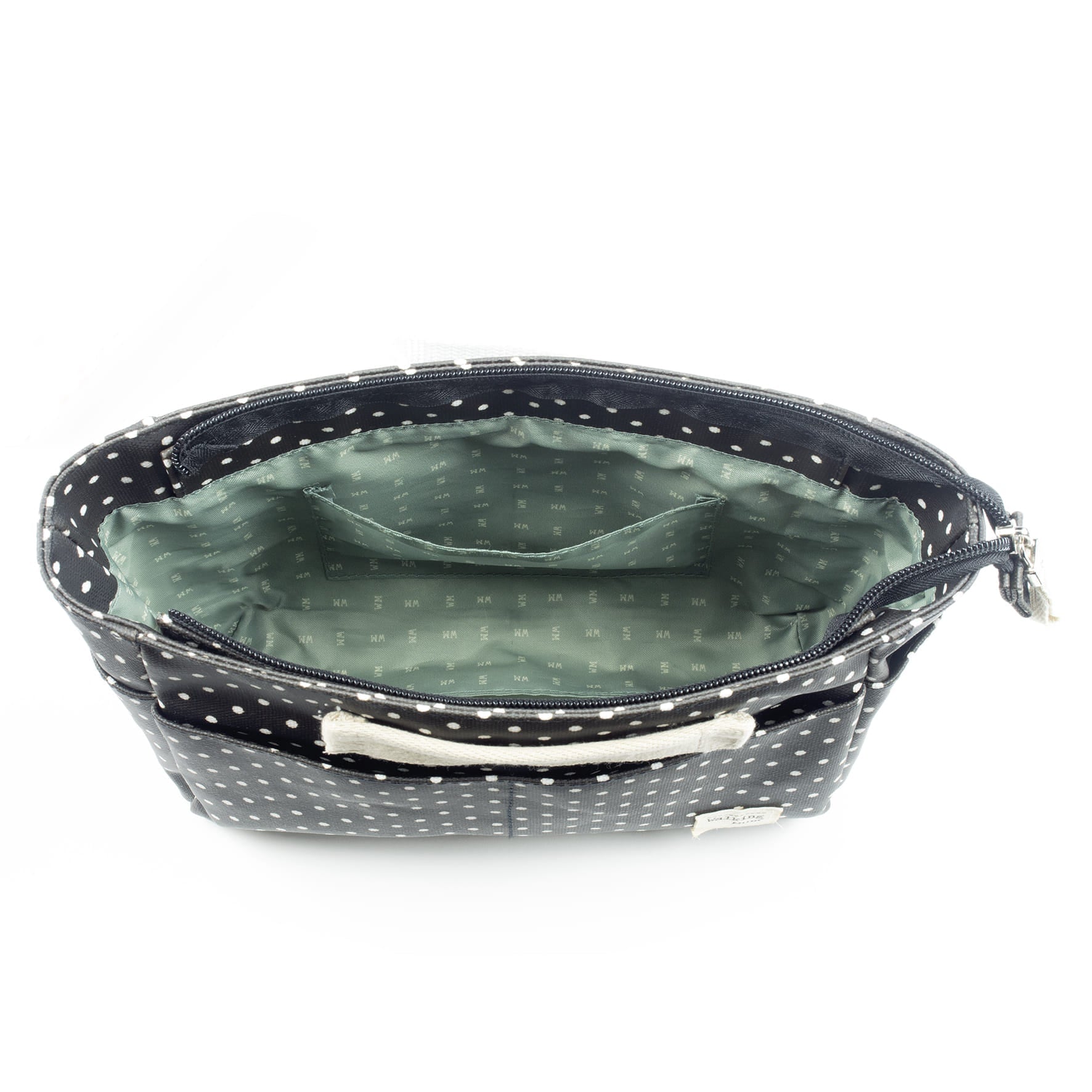 Beauty case nascita modello EMILY nero a pois - walking mum