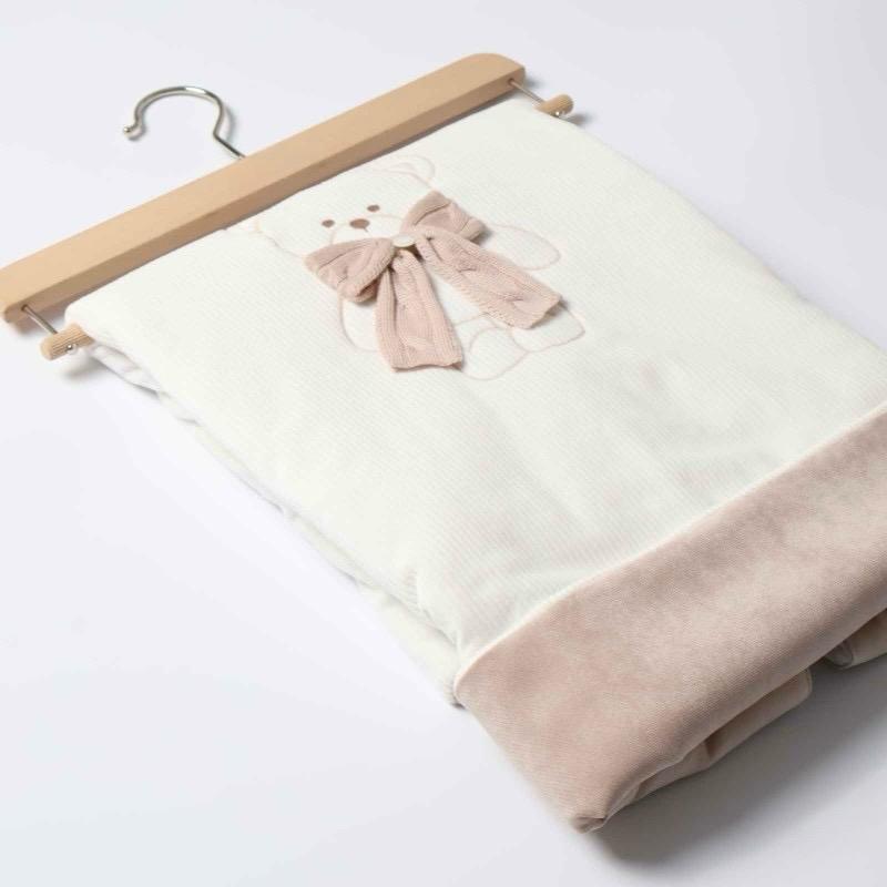 Coperta in Ciniglia Imbottita Vaniglia Orsetto - Marlù
