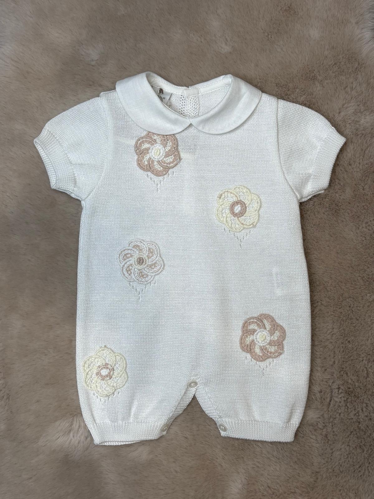 Pagliaccetto corto con ricamo fiori - Marlù