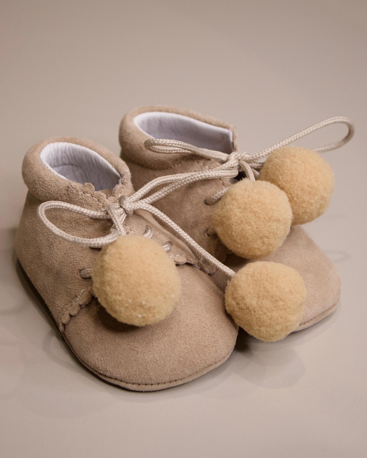 Scarpette in Camoscio Pon Pon - Caminito