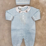 Set 3Pz Azzurro con ricamo Orsetto - Marlù