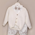 Completo da Cerimonia 4 Pezzi Tortora - Marlù