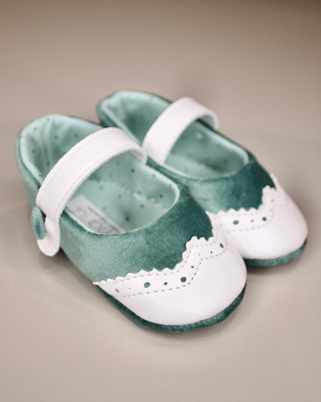 Scarpette in velluto Verde Salvia - Marlù