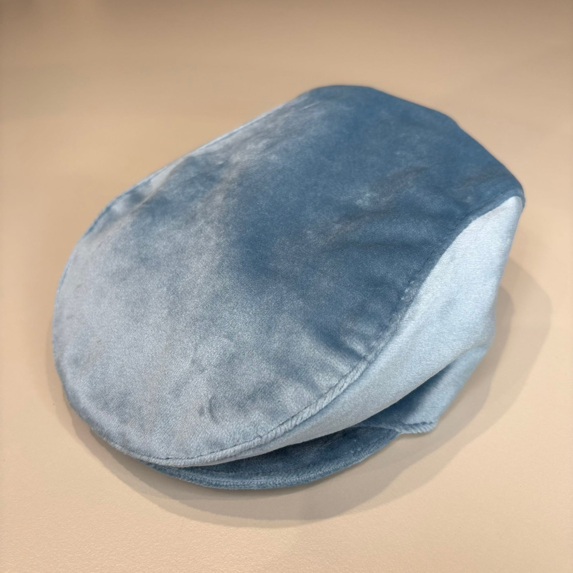 Cappellino da Cerimonia Azzurro in Velluto Bimbo - Marlù