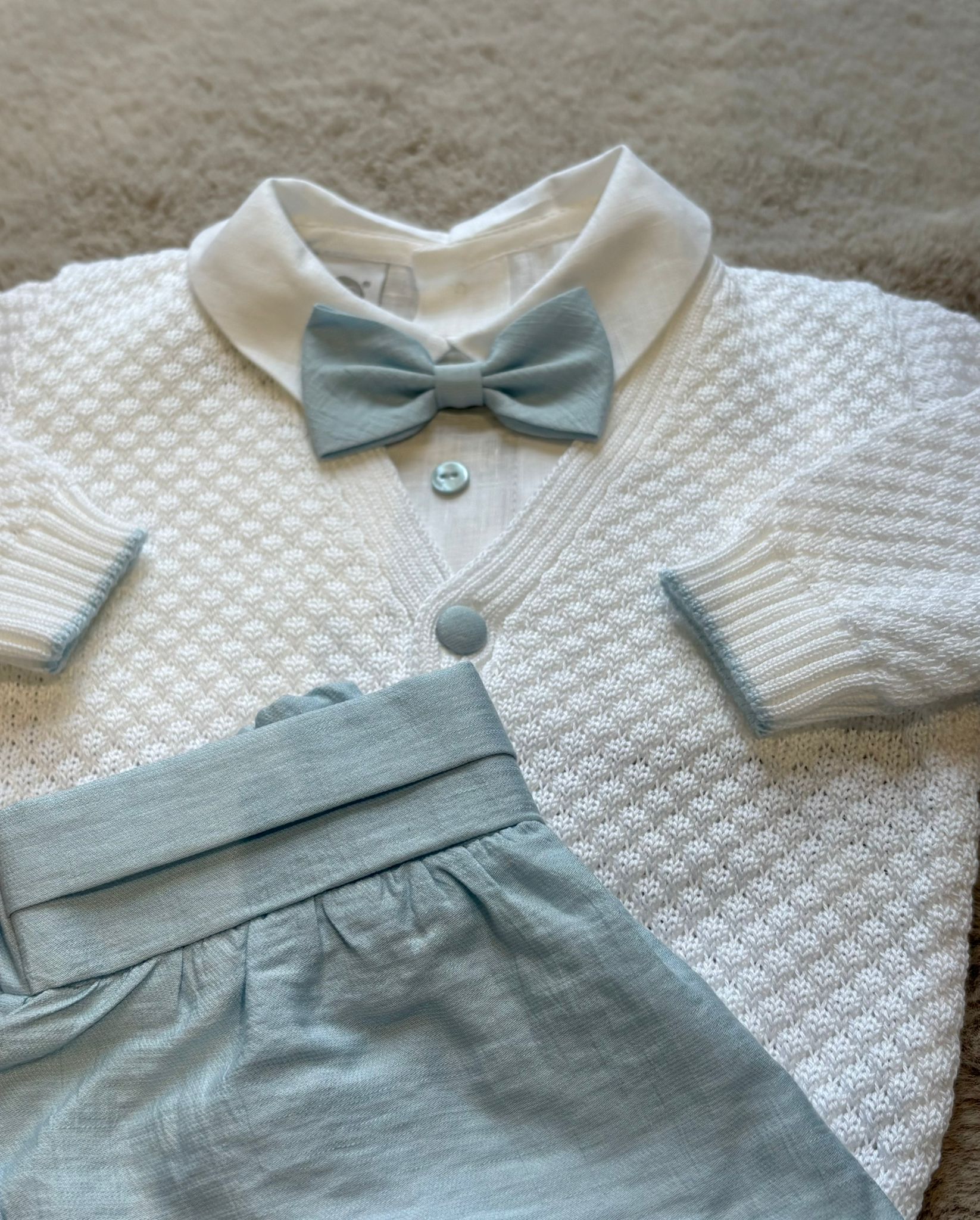 Completo Cerimonia 4Pz Azzurro e Bianco - Marlù
