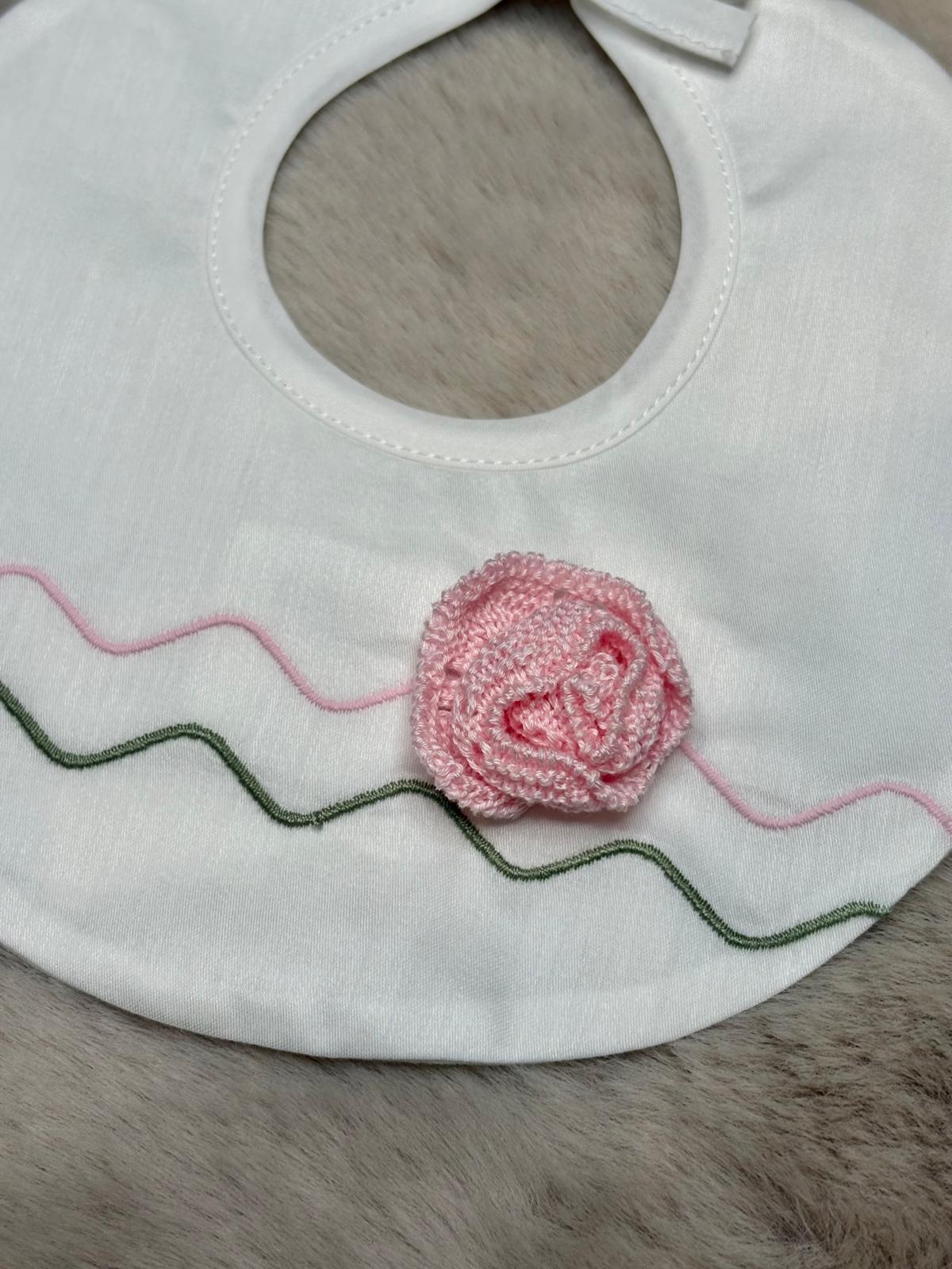 Bavetta con ricamo rose - Marlù