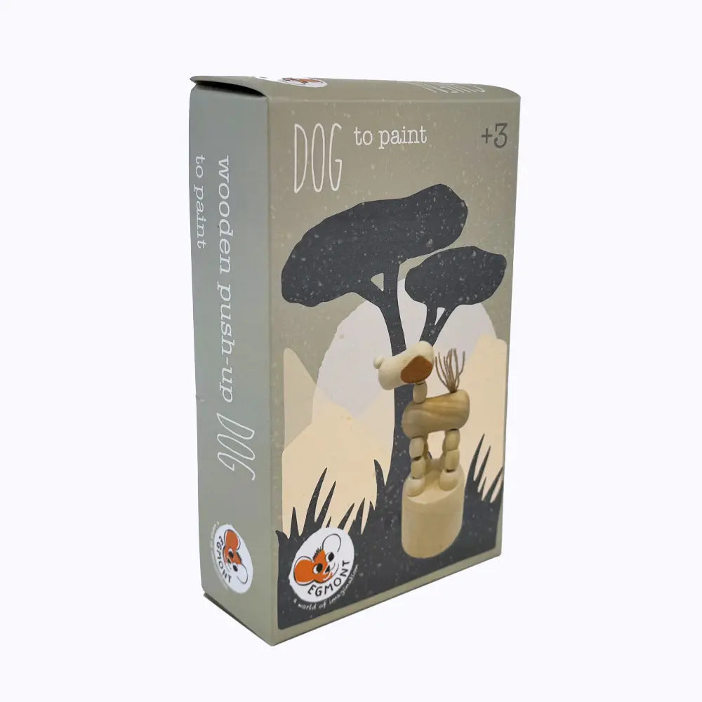 Cane di legno push-up da dipingere - Egmont Toys