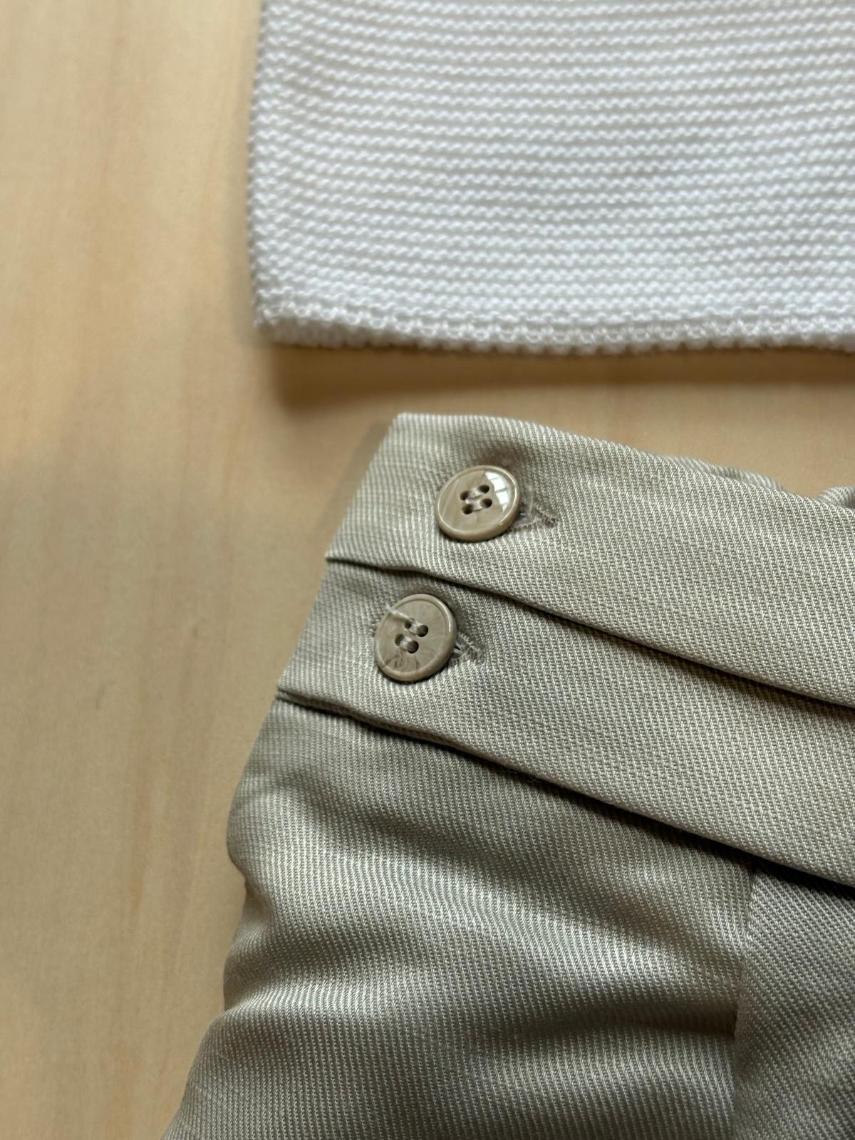 Completo Cerimonia Bianco e Sabbia - Marlù