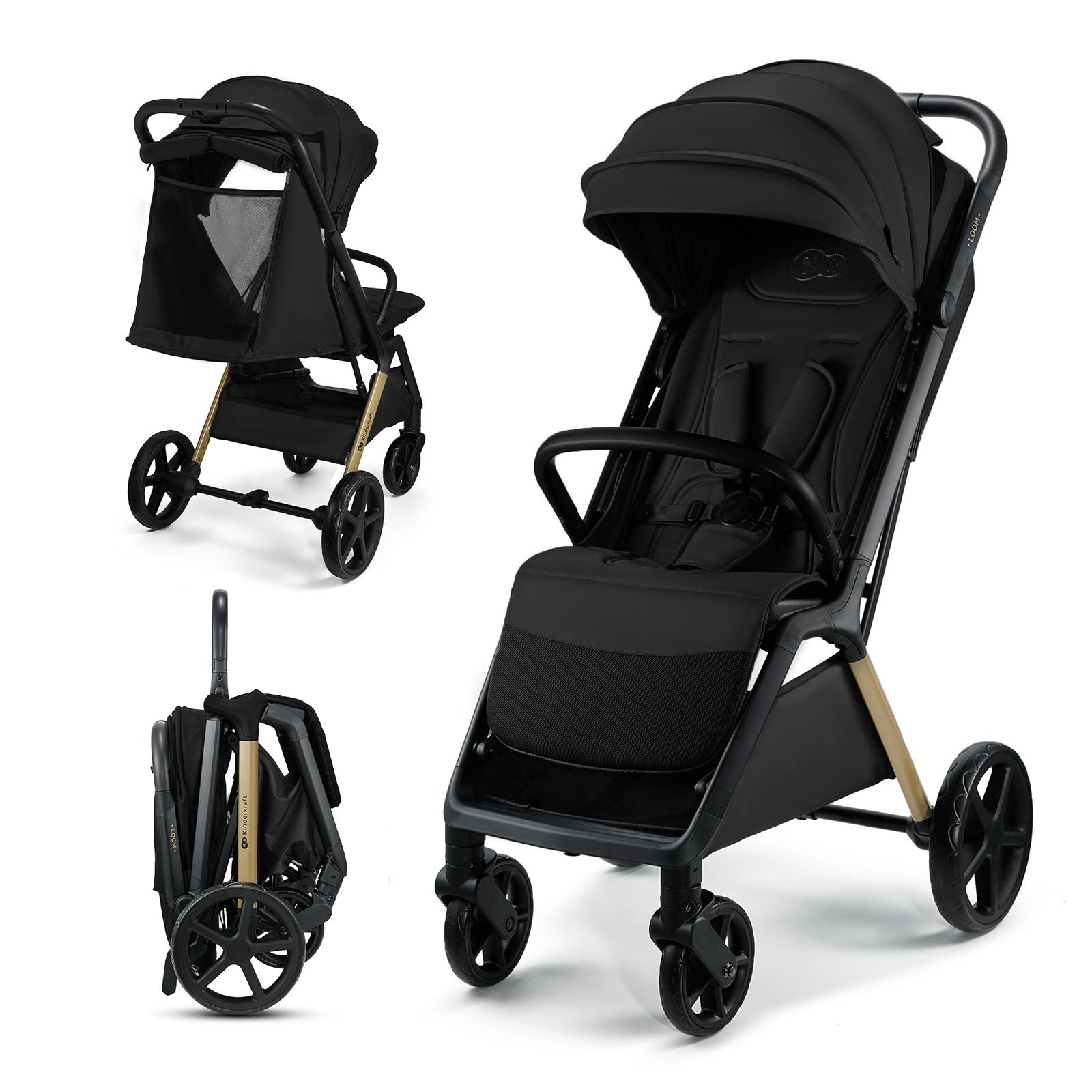 Passeggino leggero LOOM Nero - Kinderkraft