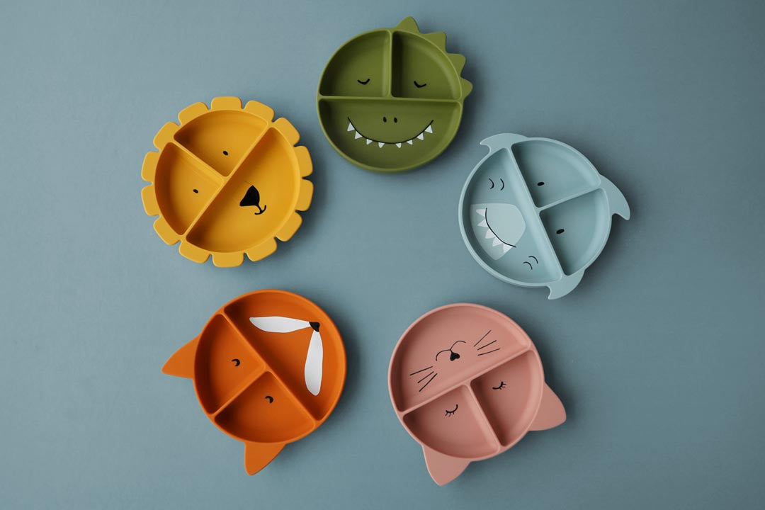 Piatto in silicone con suddivisioni e ventosa Mr. Shark - Trixie