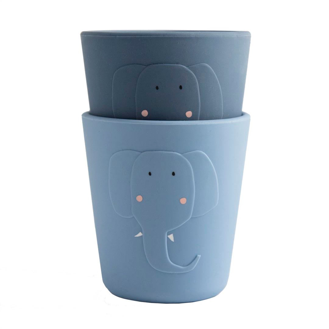Set 2 bicchieri in silicone Mrs. Elephant - Trixie