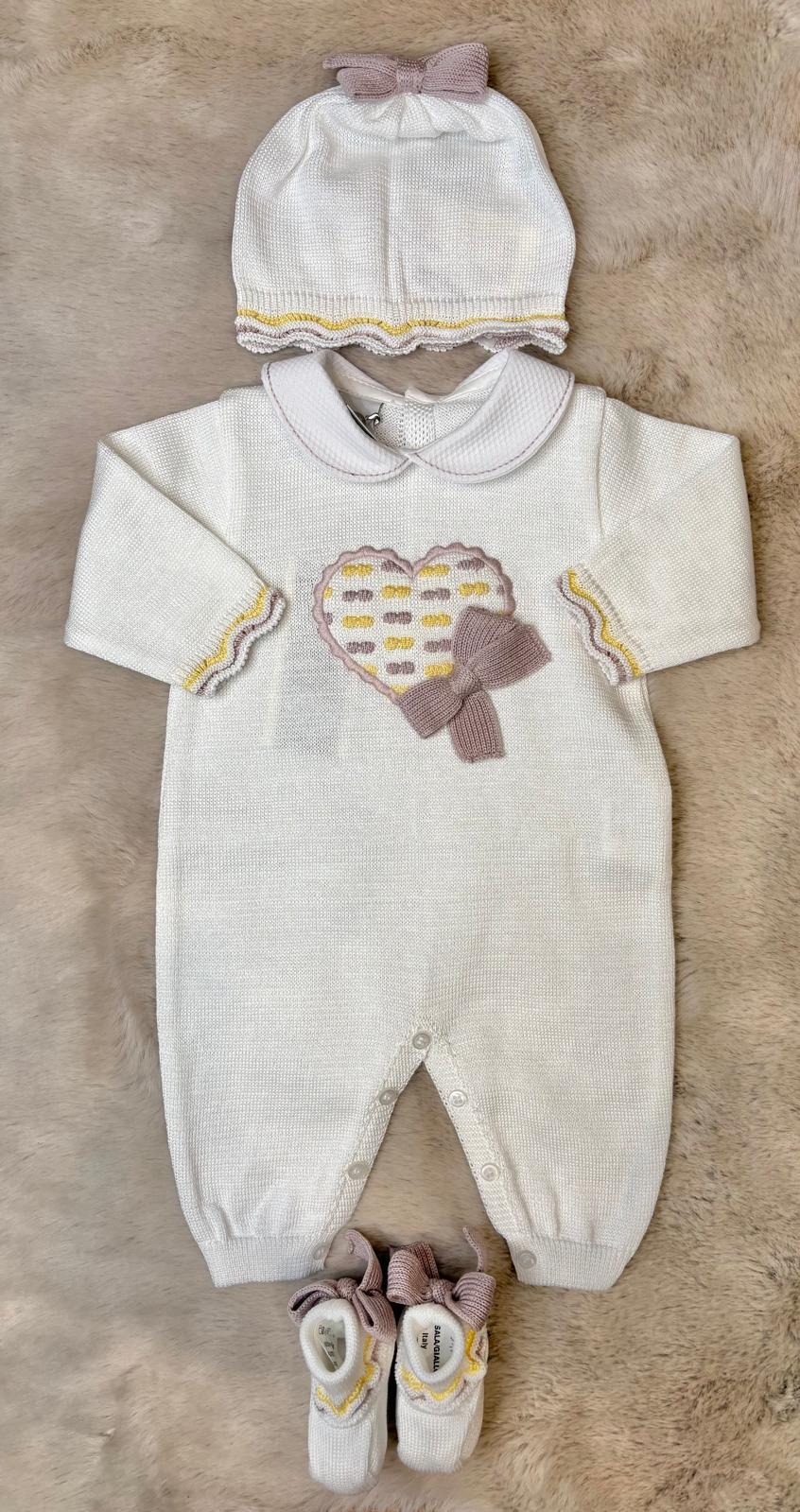 Set 3Pz con ricamo cuore - Marlù