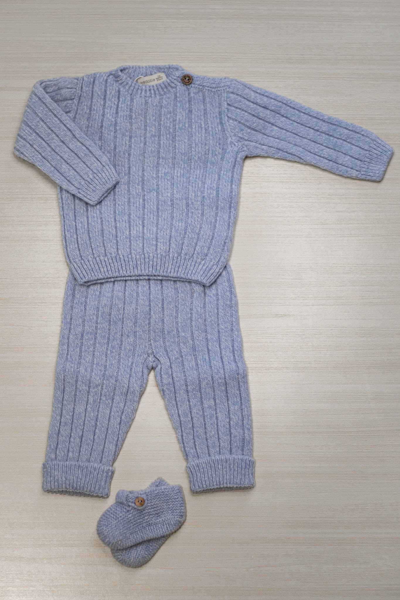 Completo con scarpine azzurro - wedoble