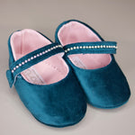 Scarpette in velluto Blu Petrolio - Marlù