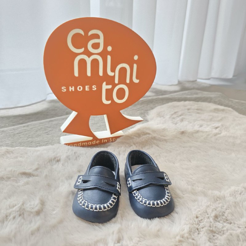 Mocassino pelle blu - caminito