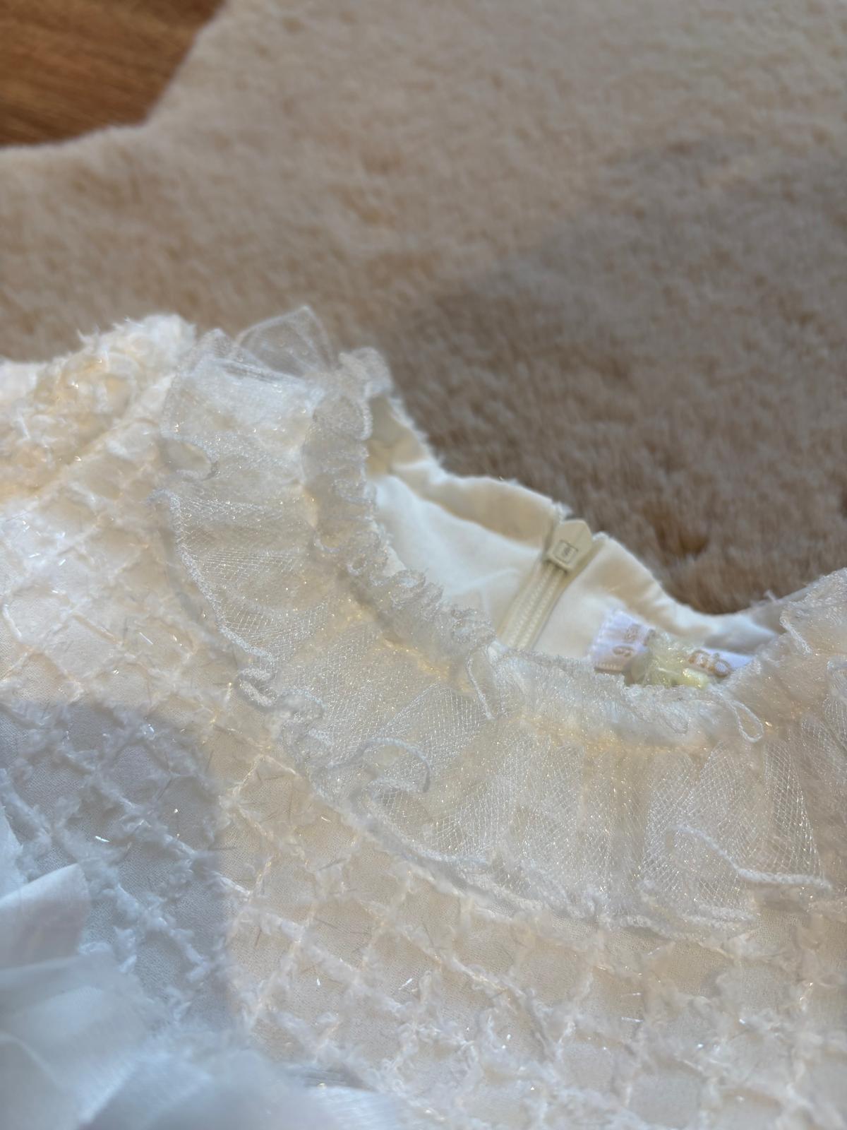 Vestitino Cerimonia con tulle e fiori in vita - Bimbalò