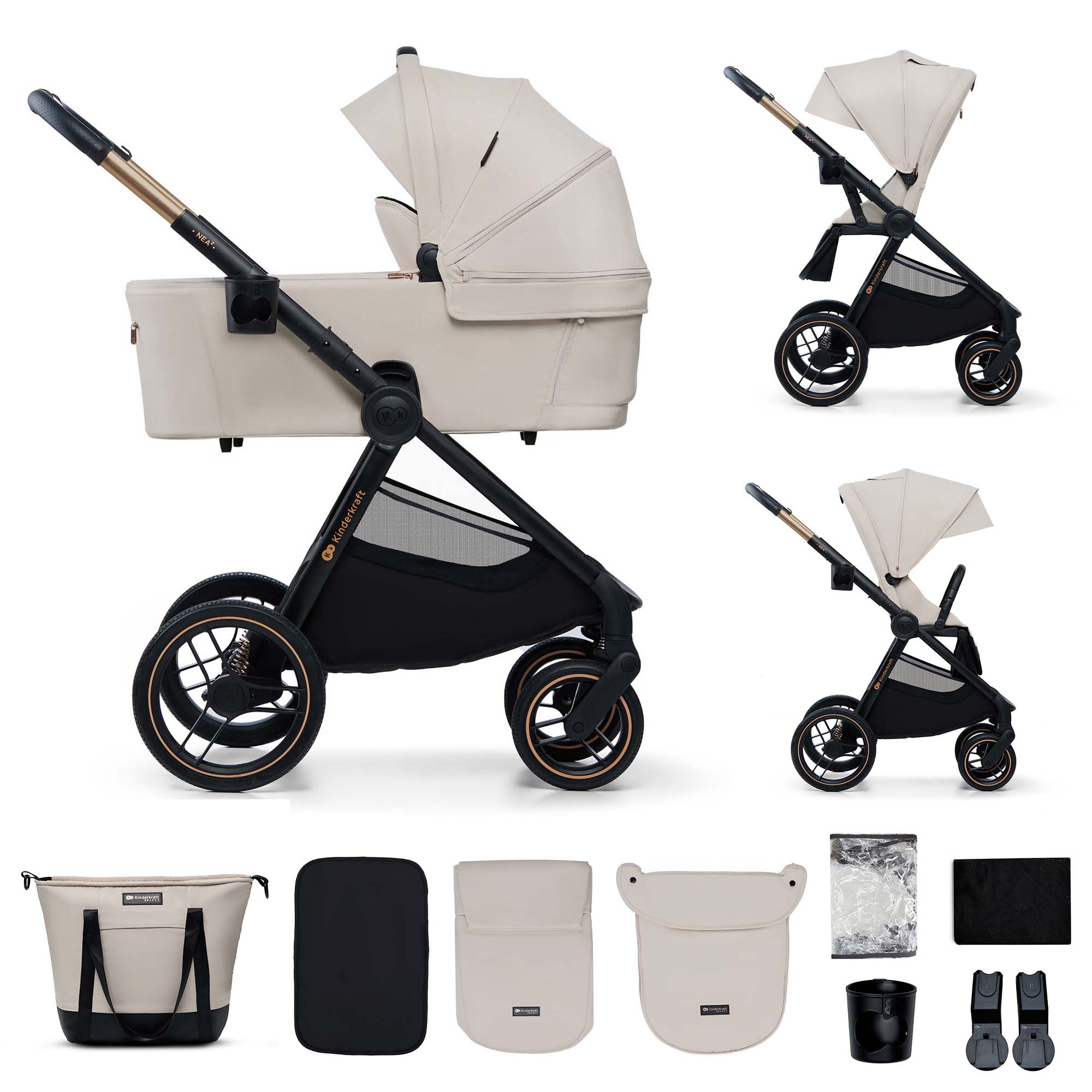 Passeggino multifunzioni NEA 2 Beige - Kinderkraft