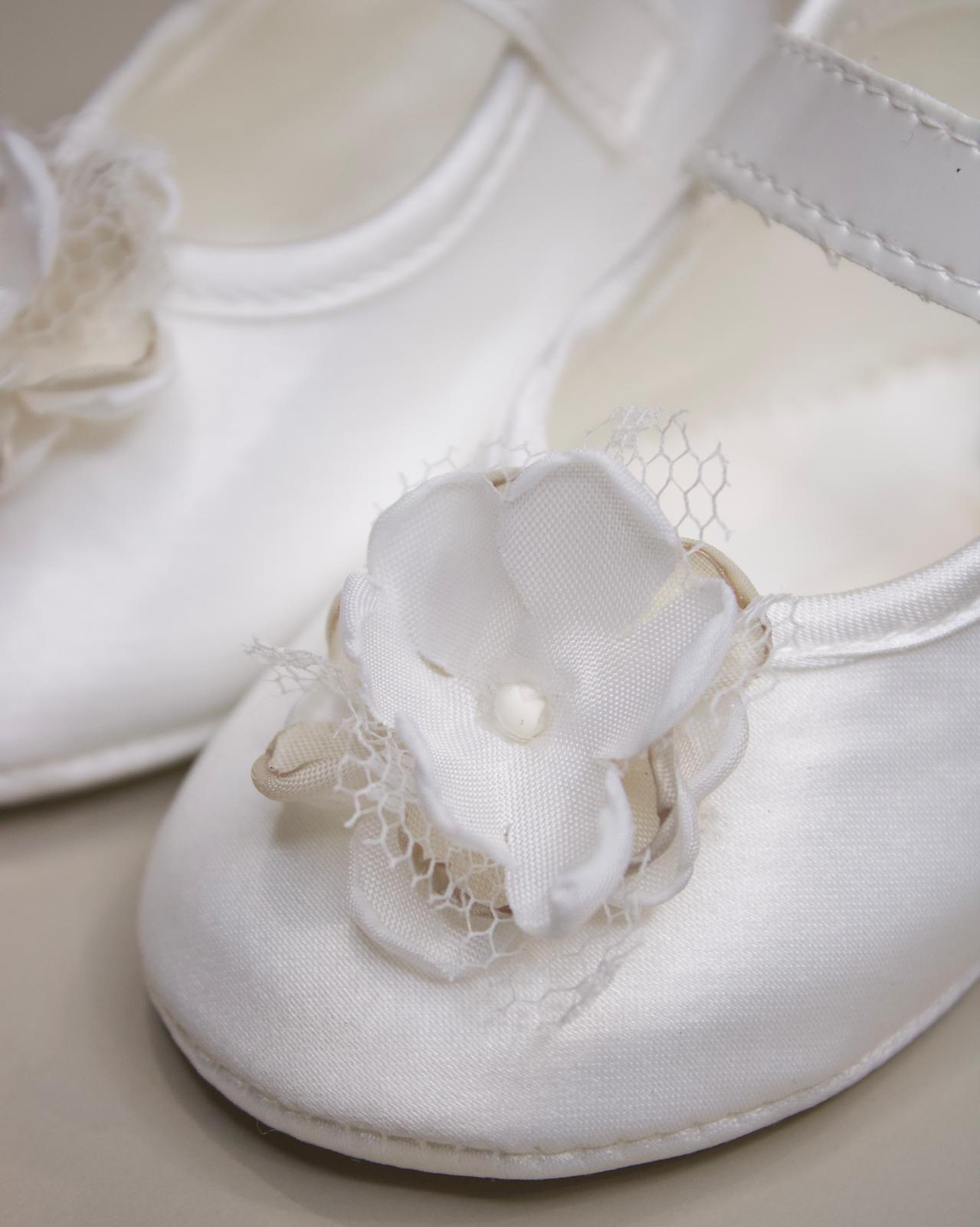 Scarpette Bianche con Fiore - Ninnaoh