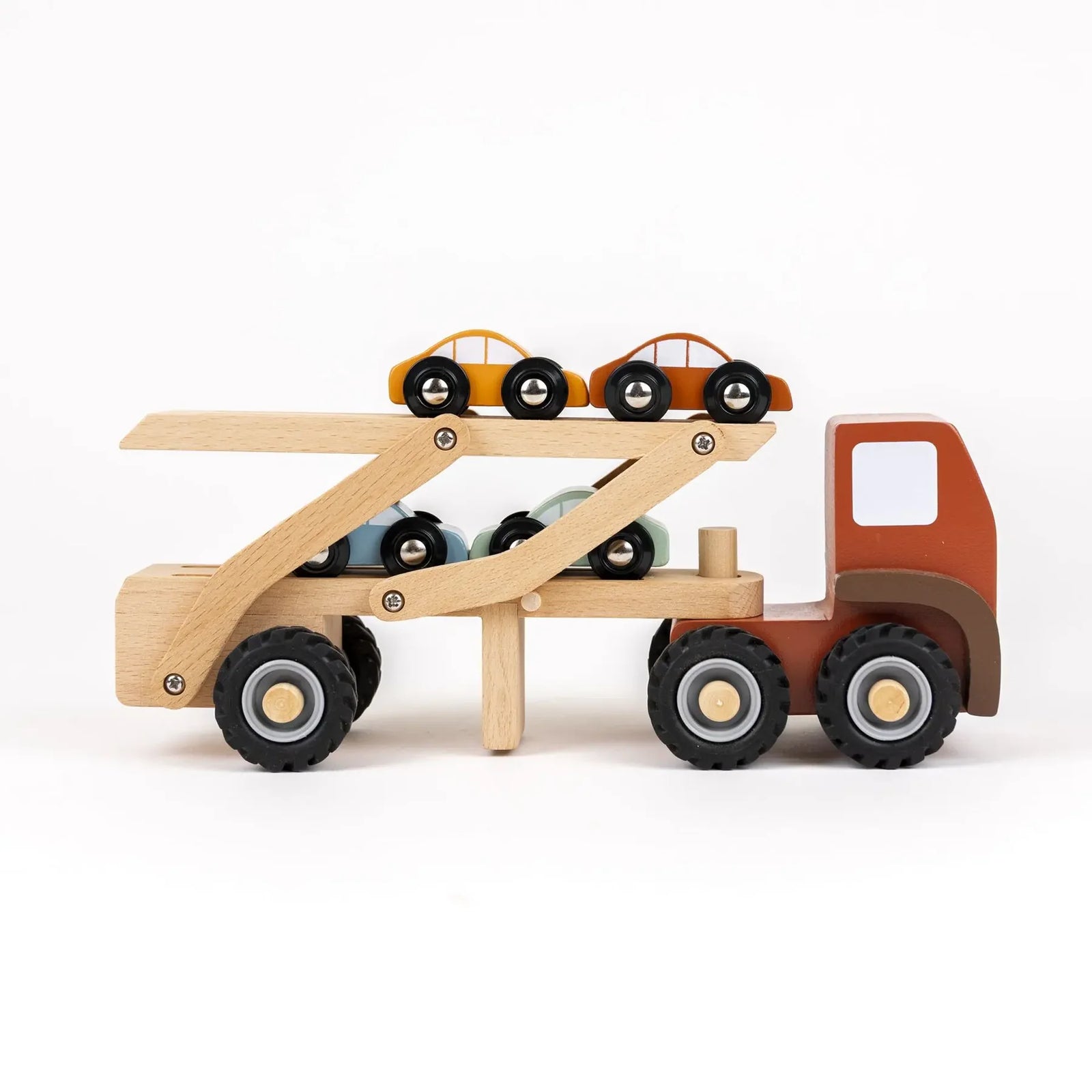 Camion per trasporto di auto in legno - Egmont Toys