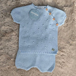 Completino prima nascita estivo azzurro 3 mesi - juliana