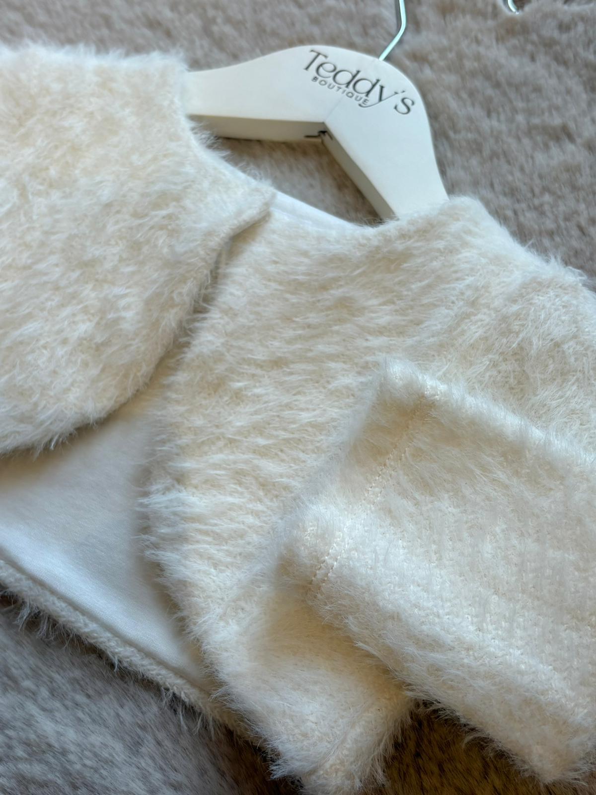 Coprispalle effetto pelliccia bianco - Ninnaoh