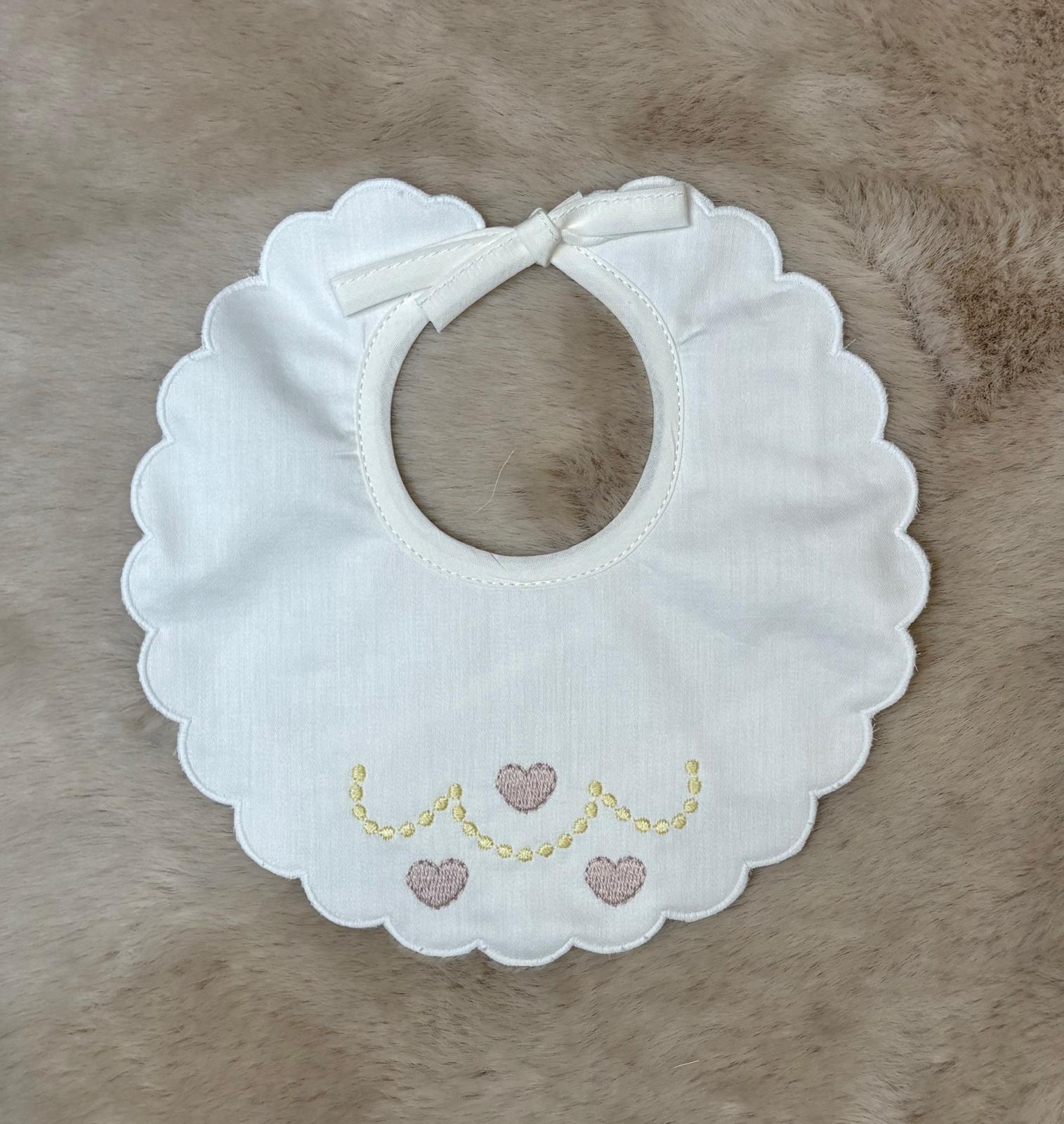 Bavetta con ricamo cuori - Marlù