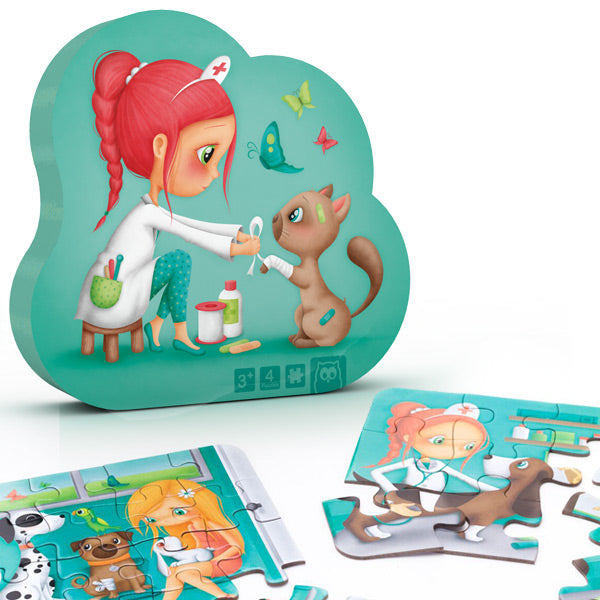 Puzzle evolutivo Veterinaria 4 in 1 - Eurekakids