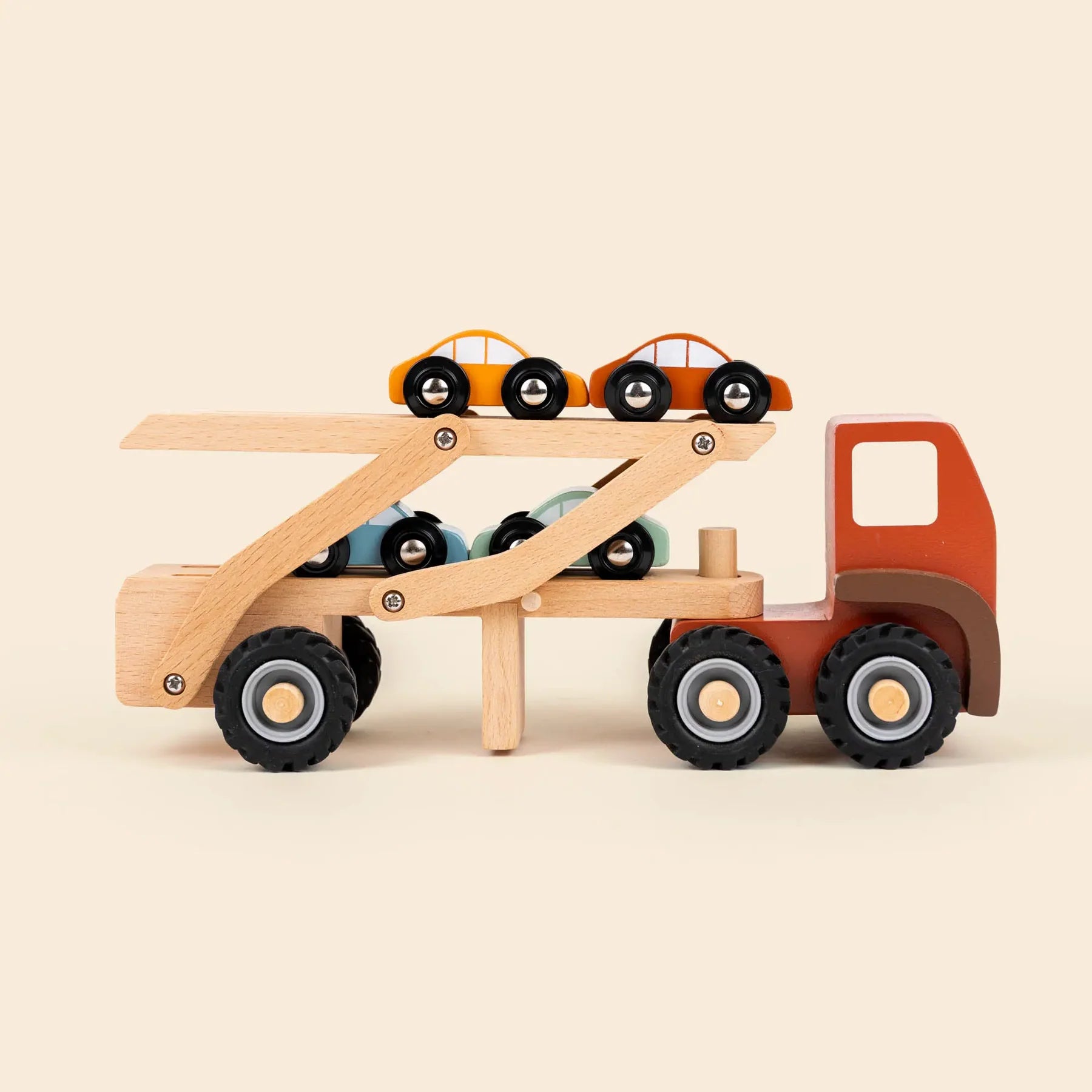 Camion per trasporto di auto in legno - Egmont Toys