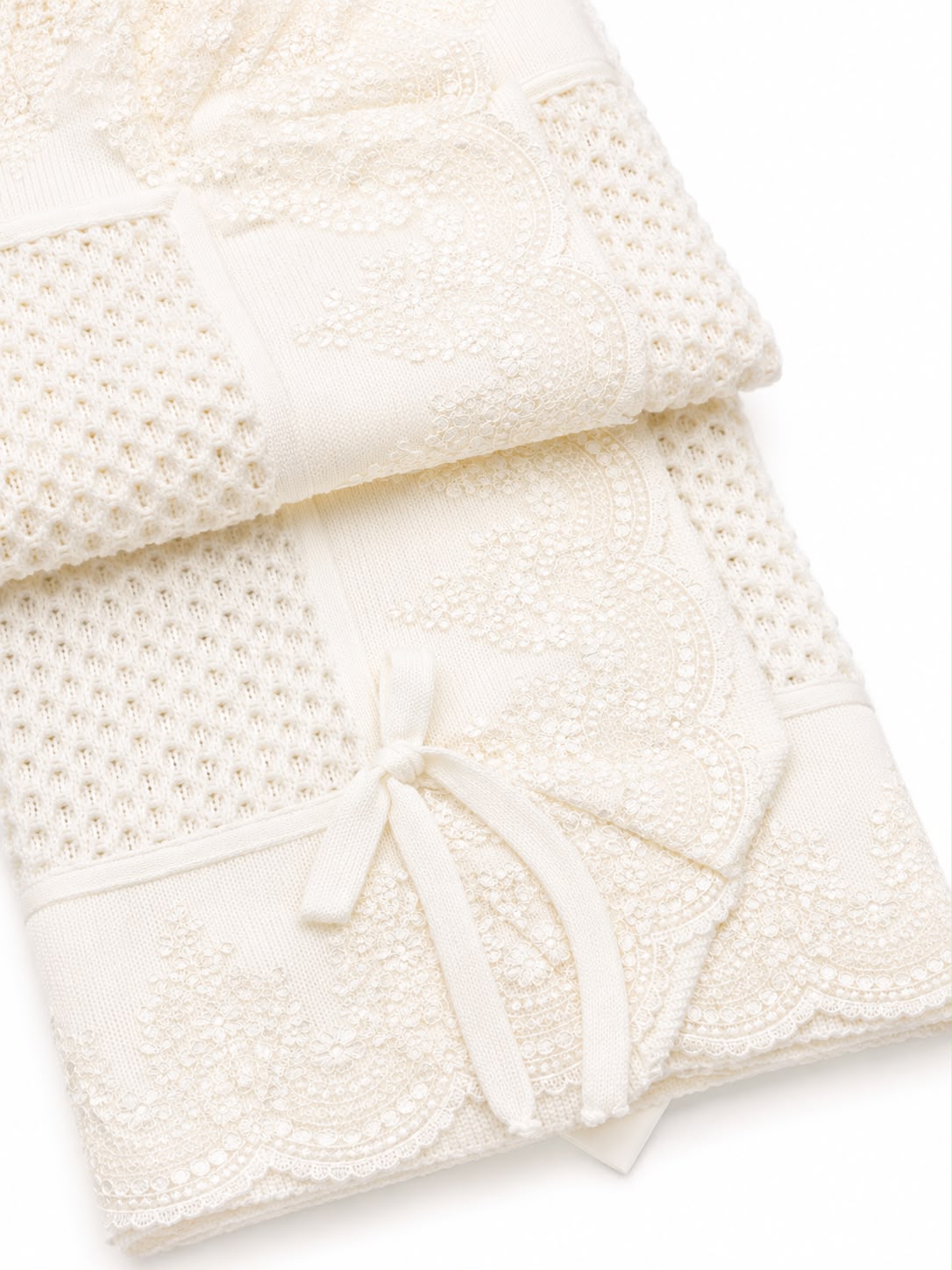 Coperta in Pura Lana Det. Pizzo - Marlù