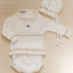 Completino 3 pezzi con pantaloncino crema - Juliana