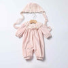 Set Nascita Rosa in Velour con Pizzo Rebrodé - Marlù