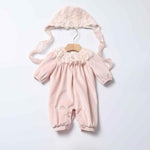 Set Nascita Rosa in Velour con Pizzo Rebrodé - Marlù