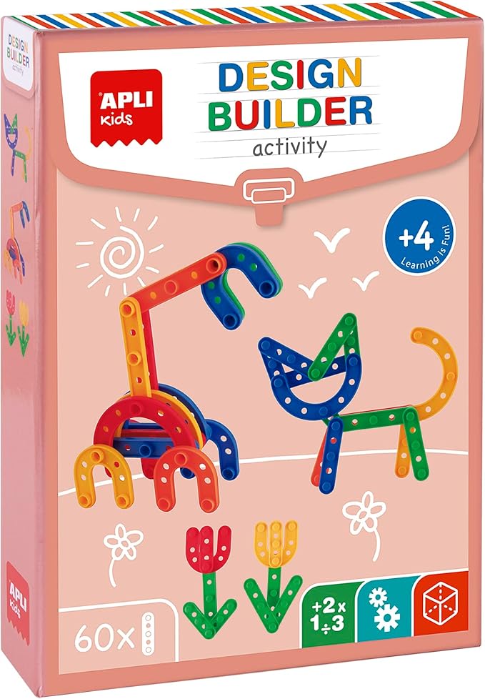 Set di costruzione Design Builder 60 pezzi - Apli Kids