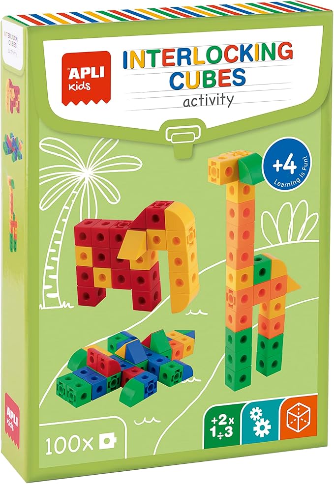 Set di costruzione Interlocking Cubes 100 pezzi - Apli Kids