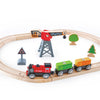 Pista con locomotiva a batteria e gru - Hape