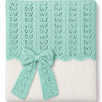 Copertina con fiocco verde tiffany - Marlù