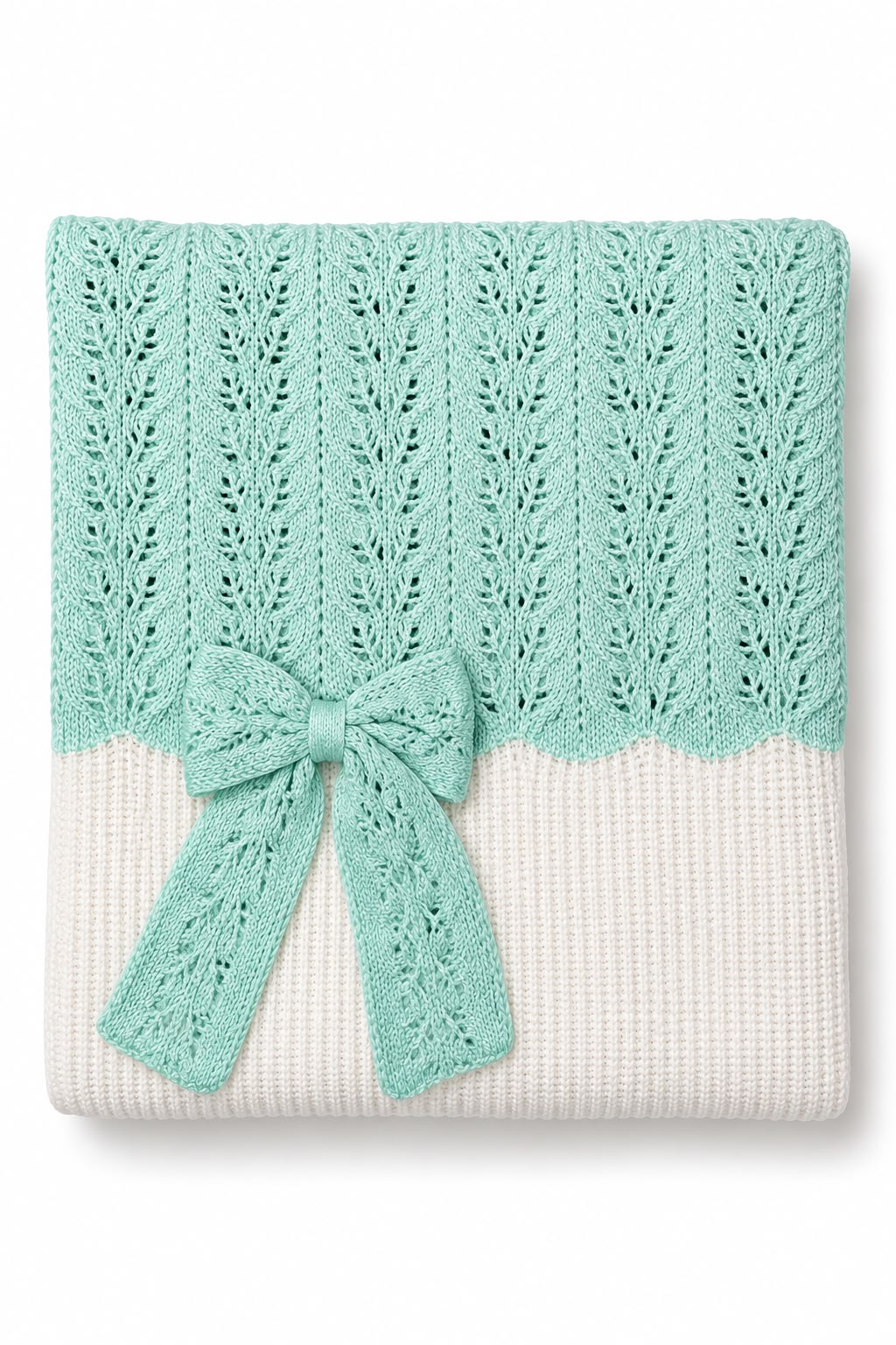 Copertina con fiocco verde tiffany - Marlù