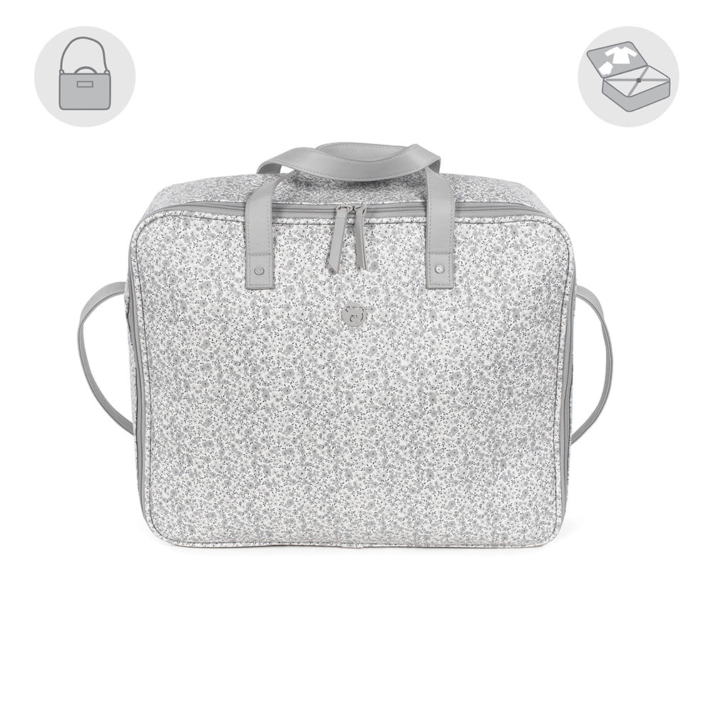 VALIGIA nascita FLOWER MELLOW GRIGIO - pasito a pasito