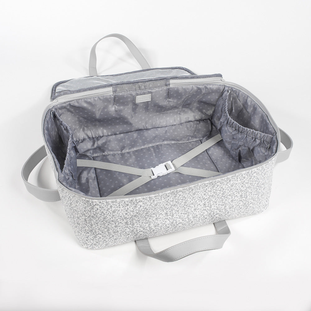 VALIGIA nascita FLOWER MELLOW GRIGIO - pasito a pasito